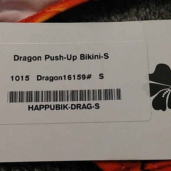 COPY - HAPARI Dragon Push-Up Bikini Top Sz small - Picture 4 of 8